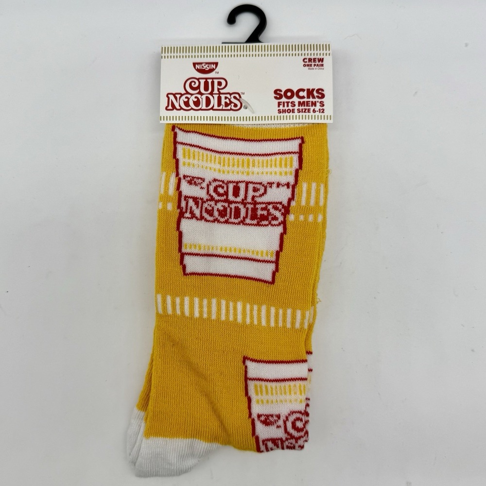 Nissin Cup Noodles‎ Crew Adult Socks Size 6-12